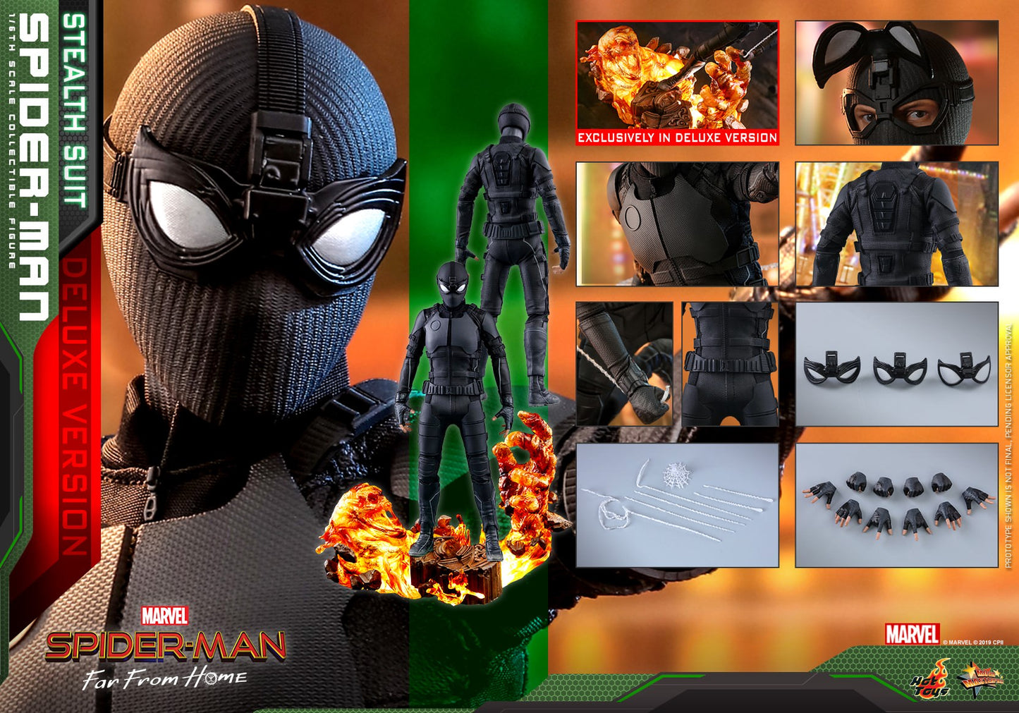 Spider-Man Stealth Suit Deluxe 1/6 - Spider-Man: Far From Home Hot Toys