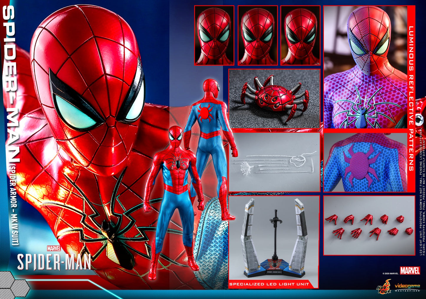 Spider-Man Spider Armor MK IV Suit 1/6 - Marvel's Spider-Man Hot Toys