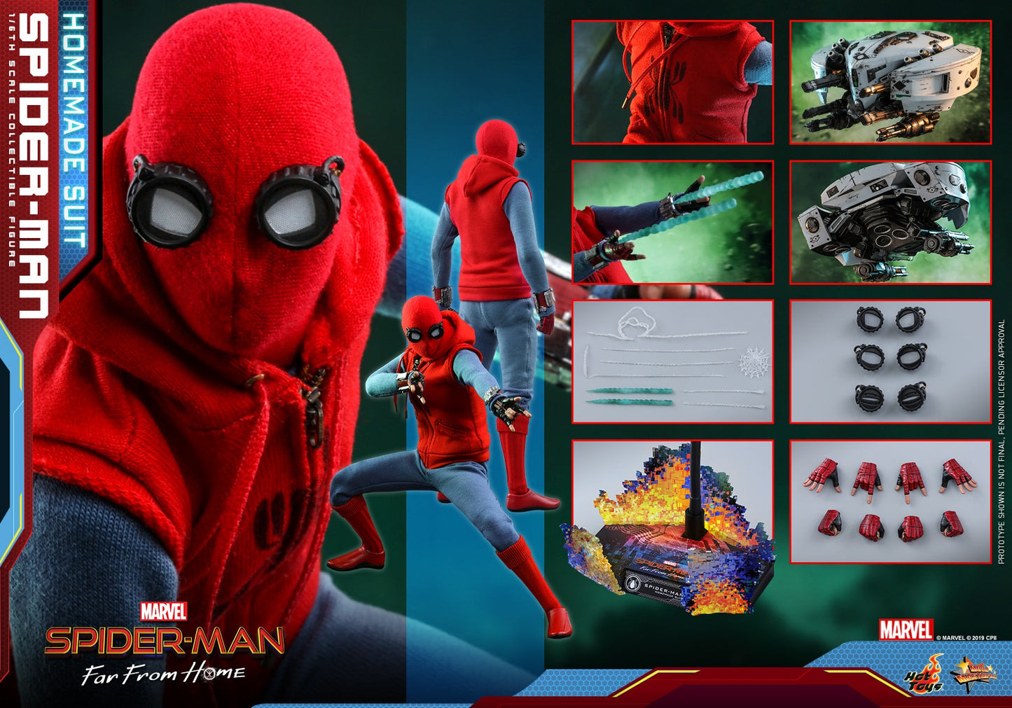Spider-Man Homemade Suit 1/6 - Spider-Man: Far Frome Home Hot Toys