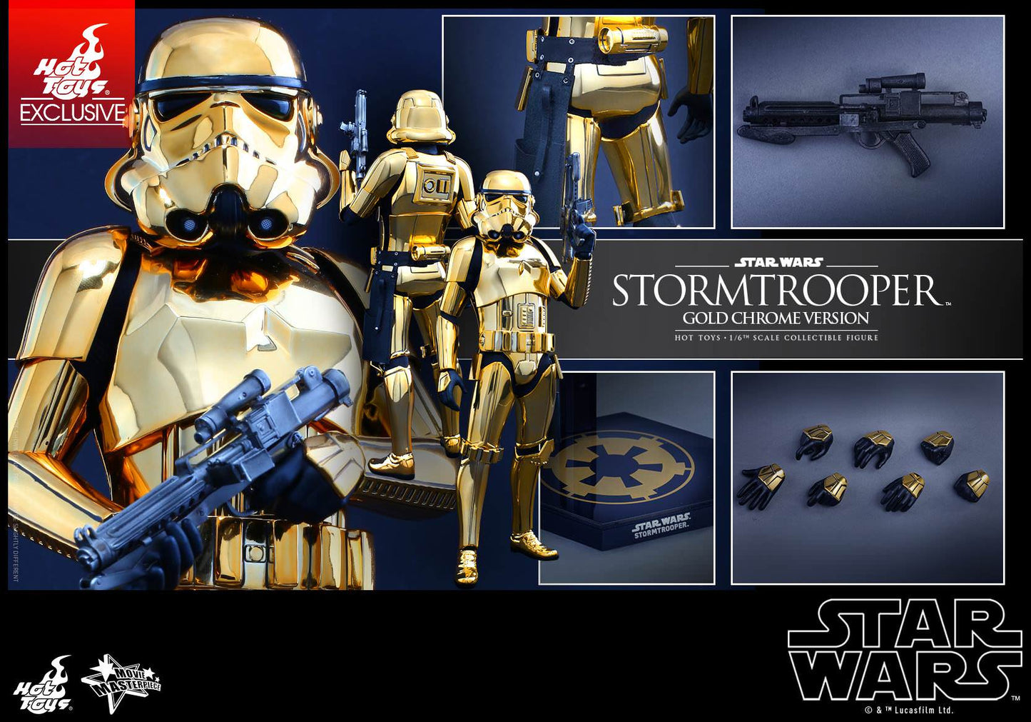Stormtrooper Gold Chrome Version Exclusive 1/6 - Star Wars Hot Toys