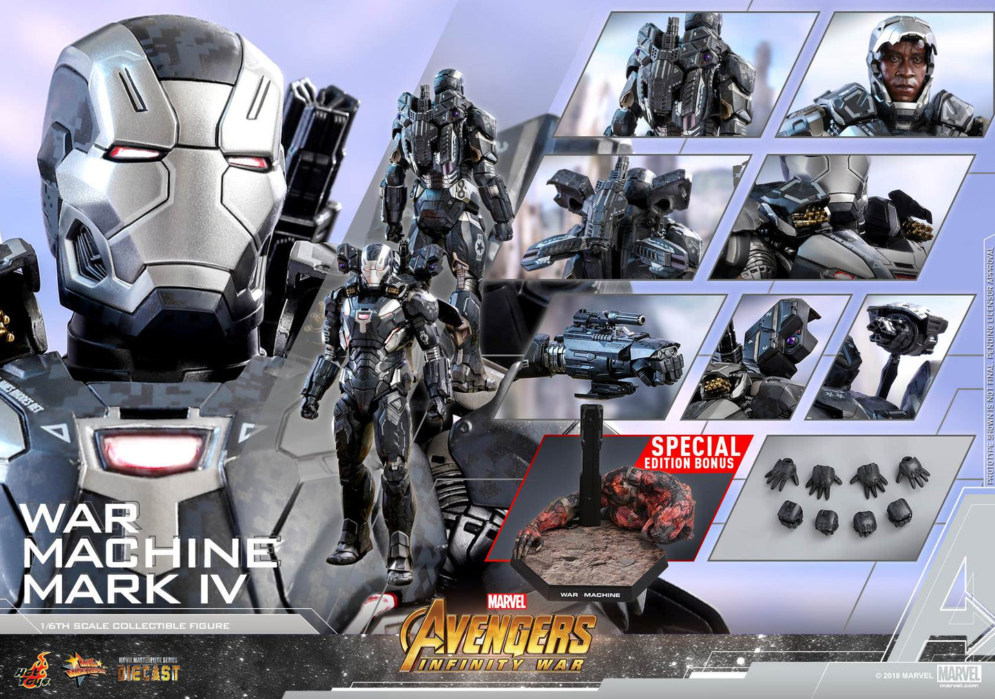 War Machine Mark IV S.E 1/6 - Avengers: Infinity War Hot Toys
