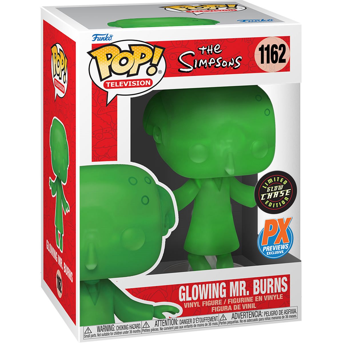 Glowing Mr. Burns 1162 PX Chase - Funko Pop! Television