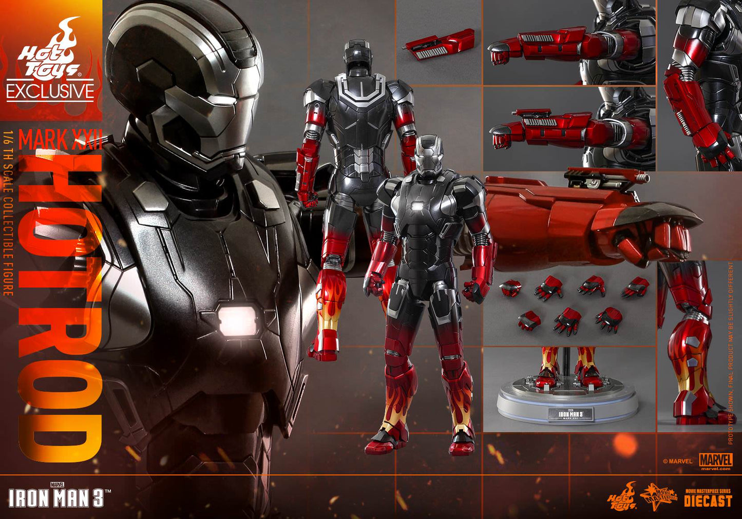 Iron Man Mark XXII Hot Rod Exclusive 1/6 - Iron Man 3 Hot Toys