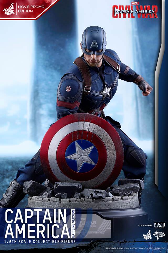 Captain America Battling Version Exclusive 1/6 - Captain America: Civil War Hot Toys