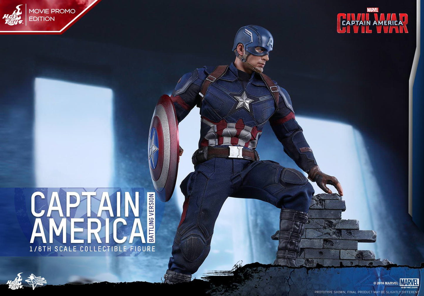 Captain America Battling Version Exclusive 1/6 - Captain America: Civil War Hot Toys