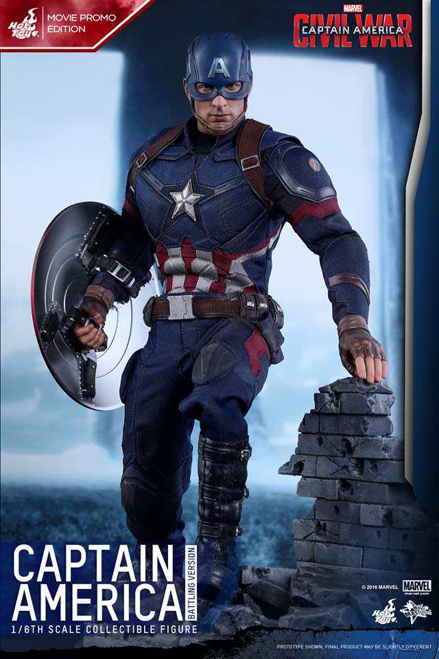 Captain America Battling Version Exclusive 1/6 - Captain America: Civil War Hot Toys