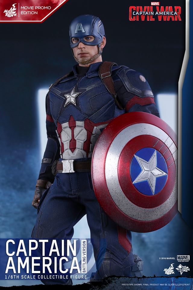 Captain America Battling Version Exclusive 1/6 - Captain America: Civil War Hot Toys