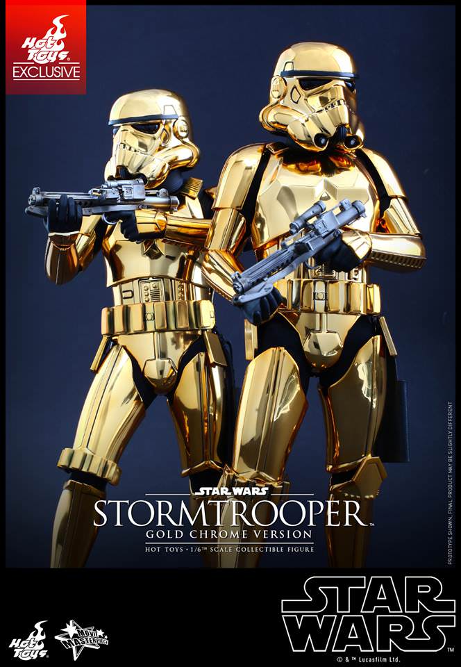 Stormtrooper Gold Chrome Version Exclusive 1/6 - Star Wars Hot Toys