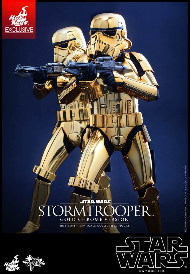 Stormtrooper Gold Chrome Version Exclusive 1/6 - Star Wars Hot Toys