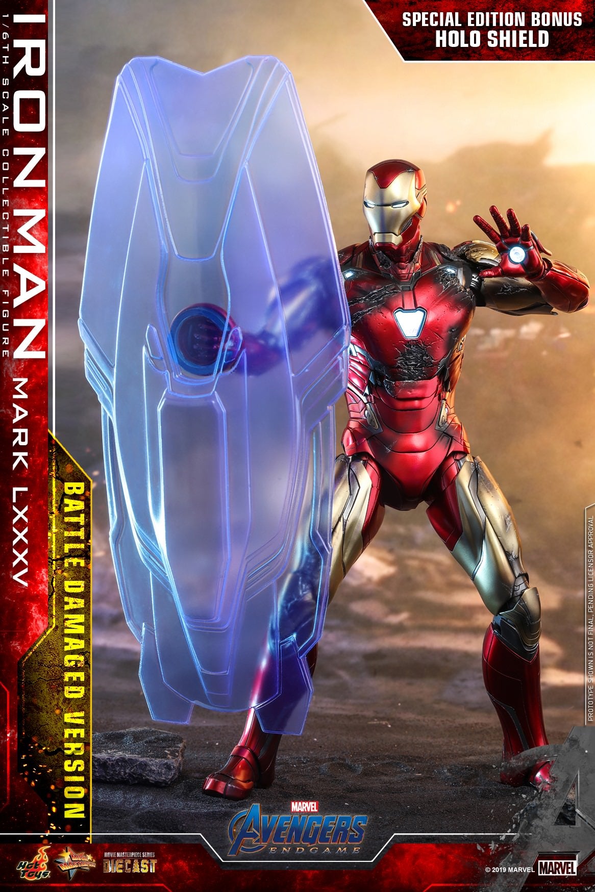 Iron Man Mark LXXXV Battle Damaged S.E 1/6 - Avengers Endgame Hot Toys Die-Cast Metal
