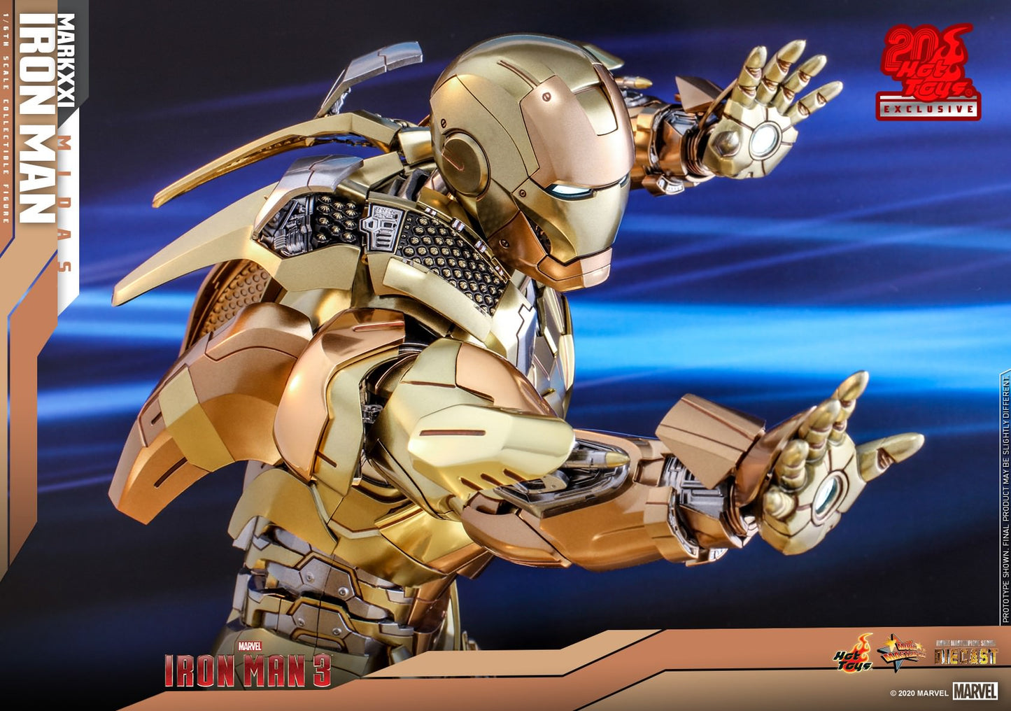 Iron Man Mark XXI Midas Exclusive 1/6 - Iron Man 3 Hot Toys Die-Cast Metal