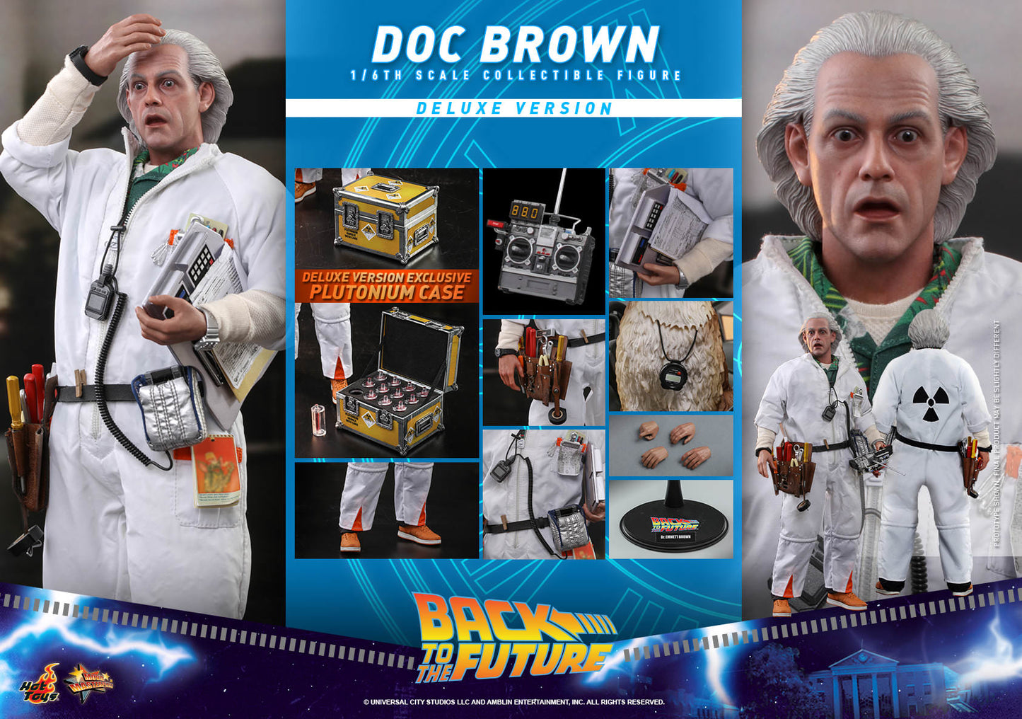 Dr. Emmet Brown Deluxe 1/6 - Back to the Future Part I Hot Toys