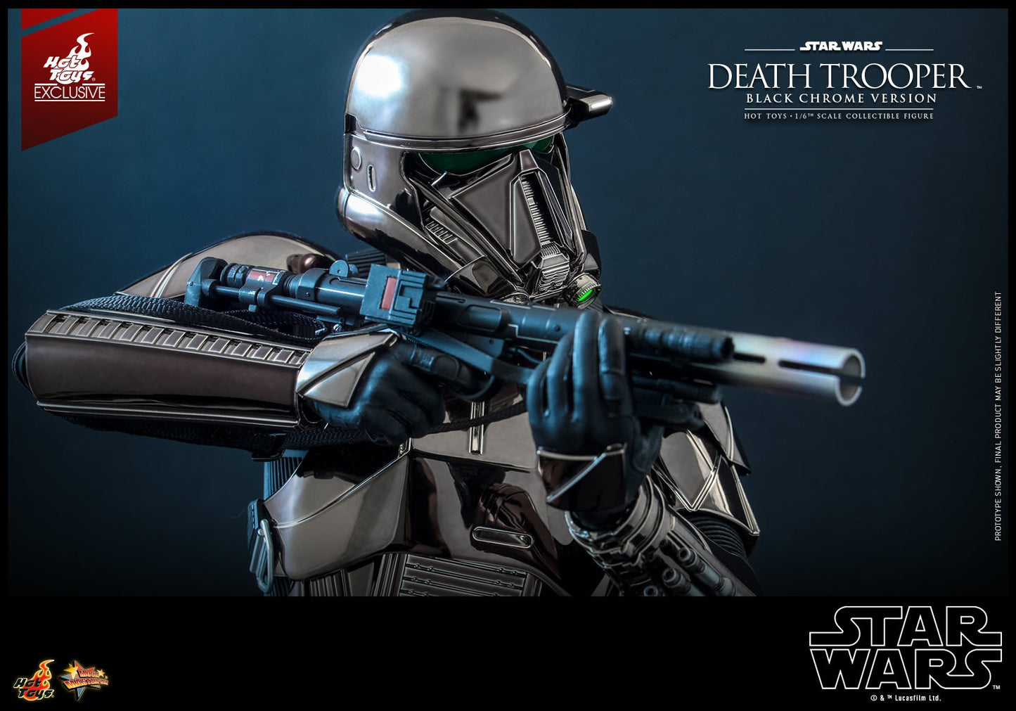 Death Trooper Black Chrome Version Exclusive 1/6 - Star Wars Hot Toys
