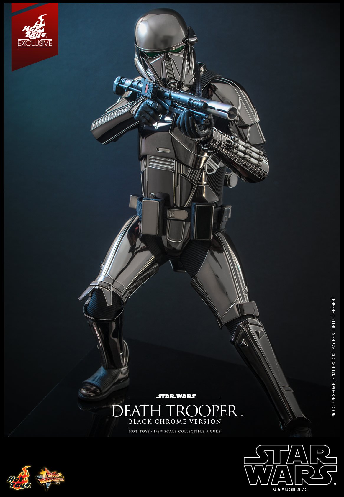 Death Trooper Black Chrome Version Exclusive 1/6 - Star Wars Hot Toys