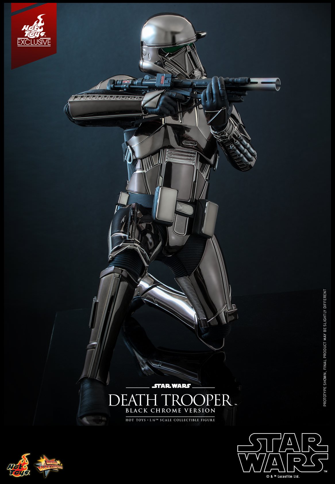 Death Trooper Black Chrome Version Exclusive 1/6 - Star Wars Hot Toys