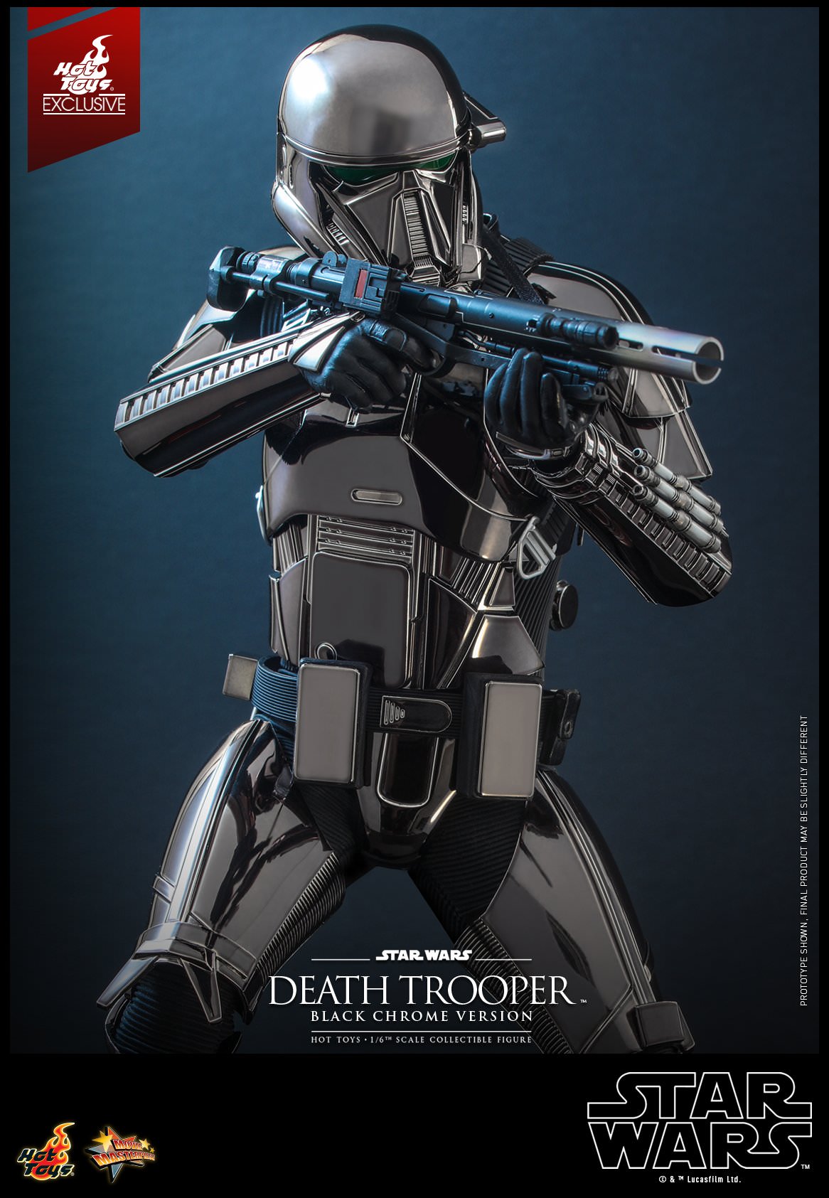 Death Trooper Black Chrome Version Exclusive 1/6 - Star Wars Hot Toys
