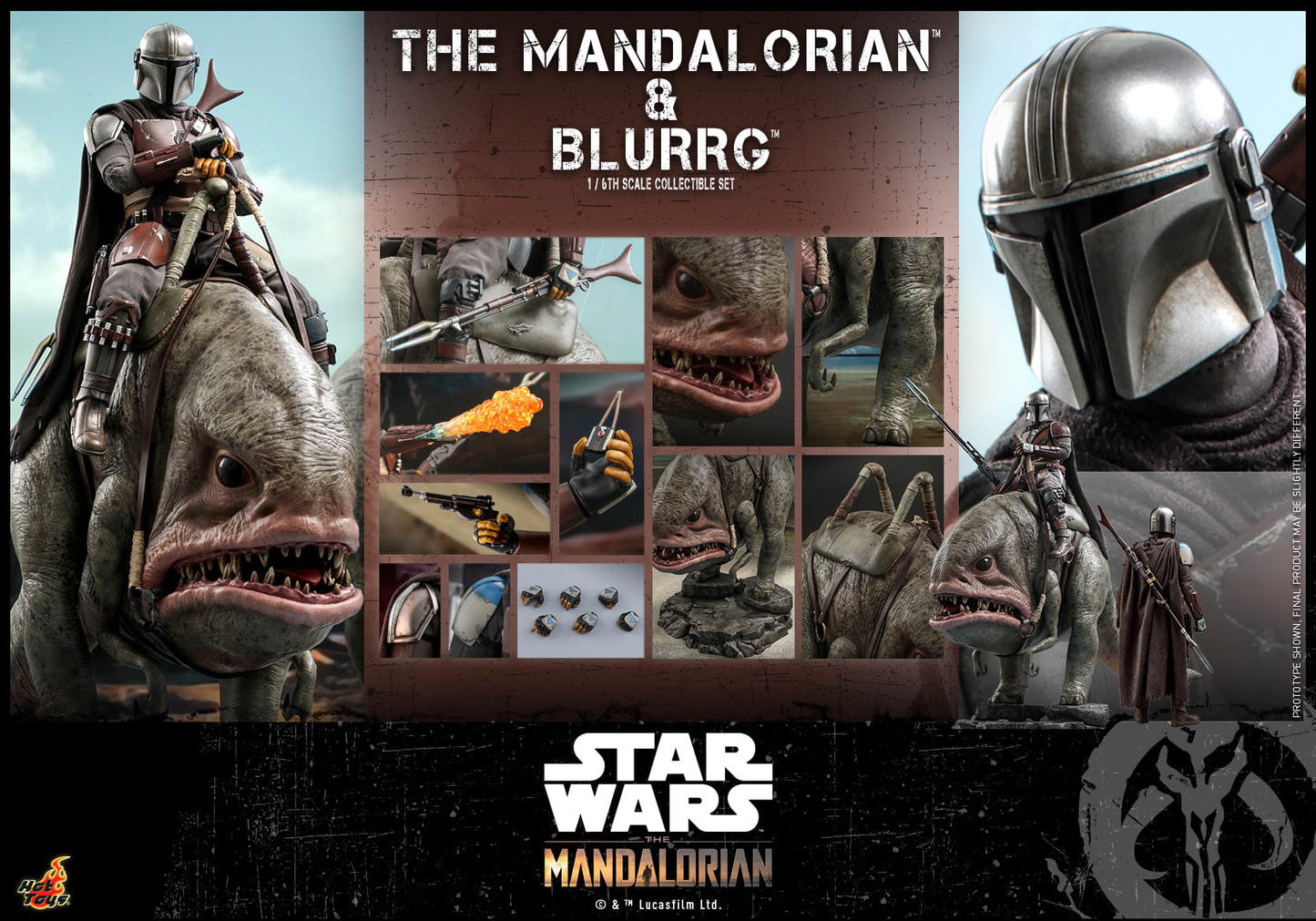 The Mandalorian and Blurrg Set 1/6 - Star Wars: The Mandalorian Hot Toys