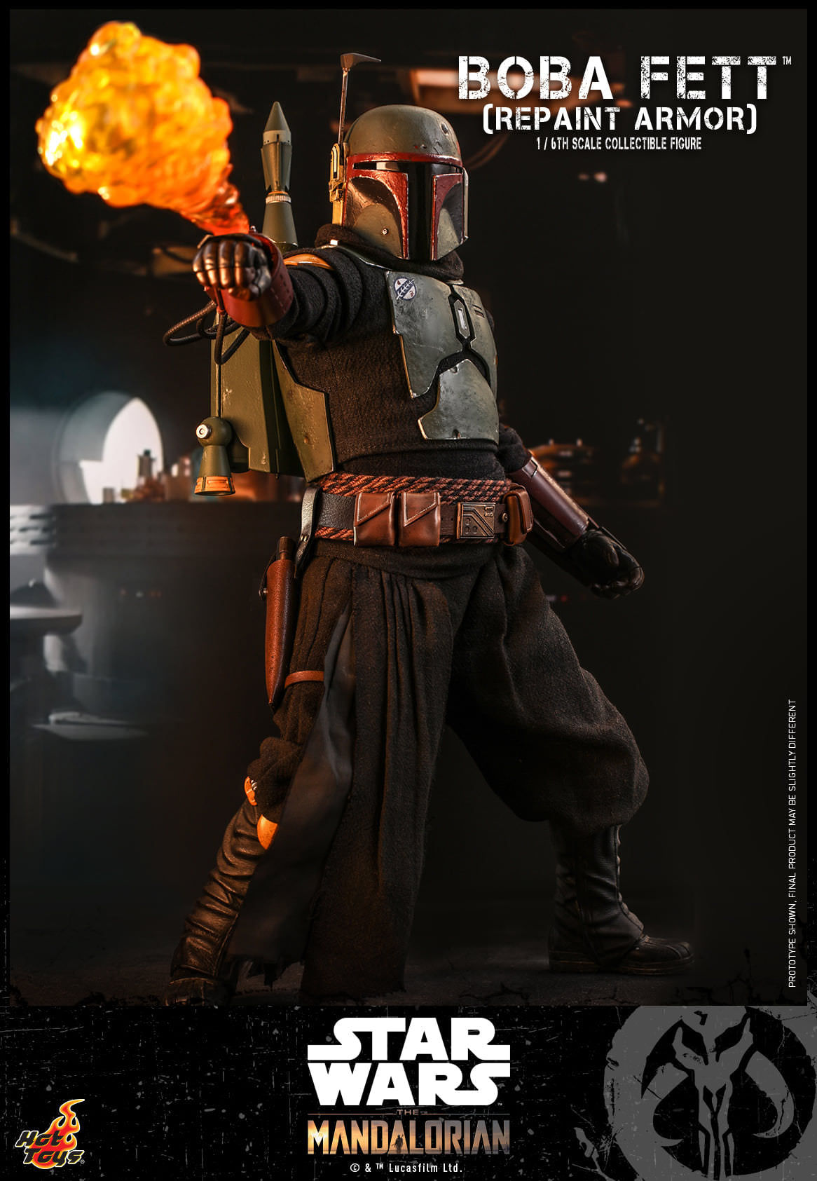 Boba Fett Rapaint Armor 1/6 - Star Wars: The Mandalorian Hot Toys