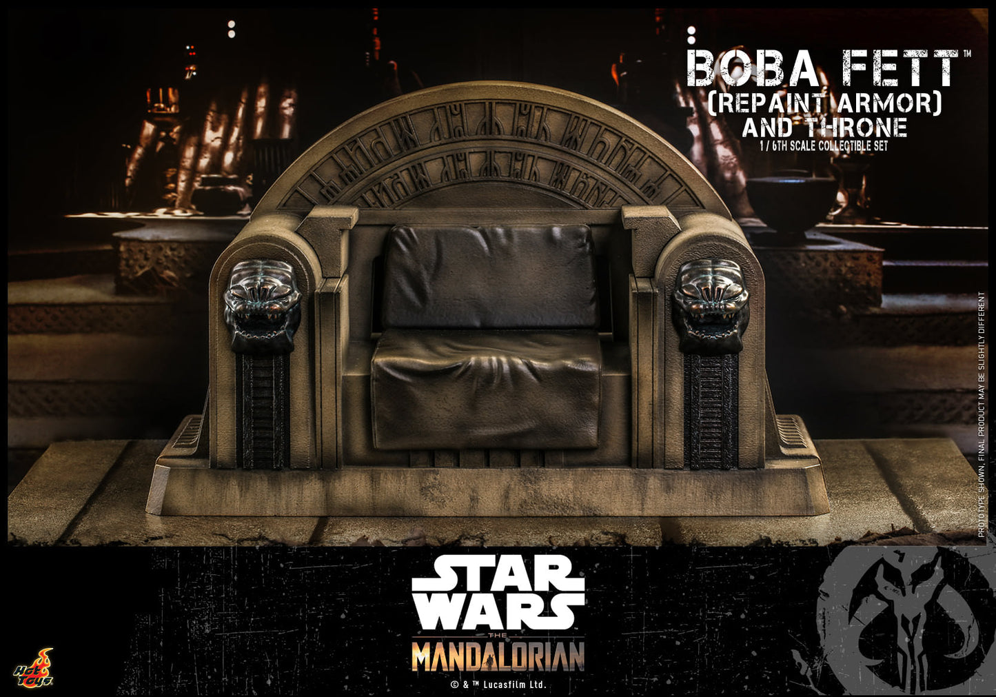 Boba Fett Repaint Armor and Throne 1/6 - Star Wars: The Mandalorian Hot Toys