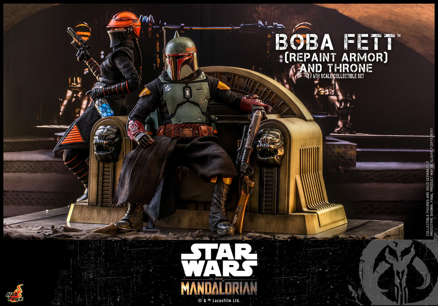 Boba Fett Repaint Armor and Throne 1/6 - Star Wars: The Mandalorian Hot Toys