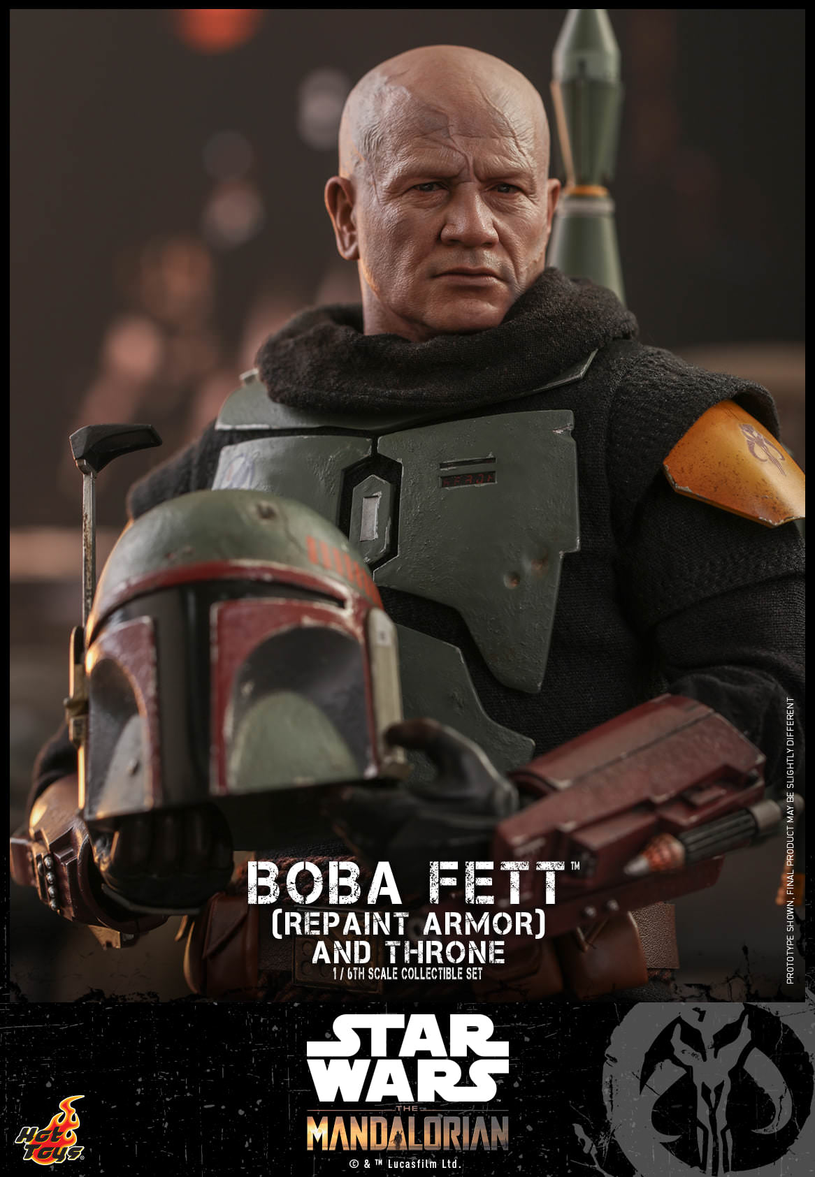 Boba Fett Repaint Armor and Throne 1/6 - Star Wars: The Mandalorian Hot Toys