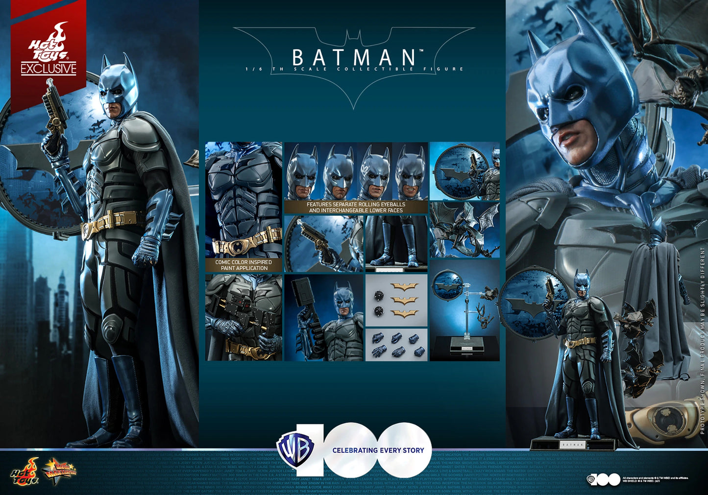 Batman (The Dark Knight Trylogy) 1/6 - Warner Bros: 100Th Aniversary Dc Hot Toys