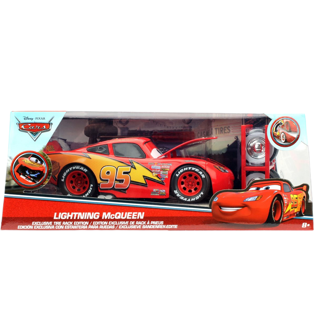 Lightning McQueen with Tire Rack - Cars 3 Jada Die-Cast