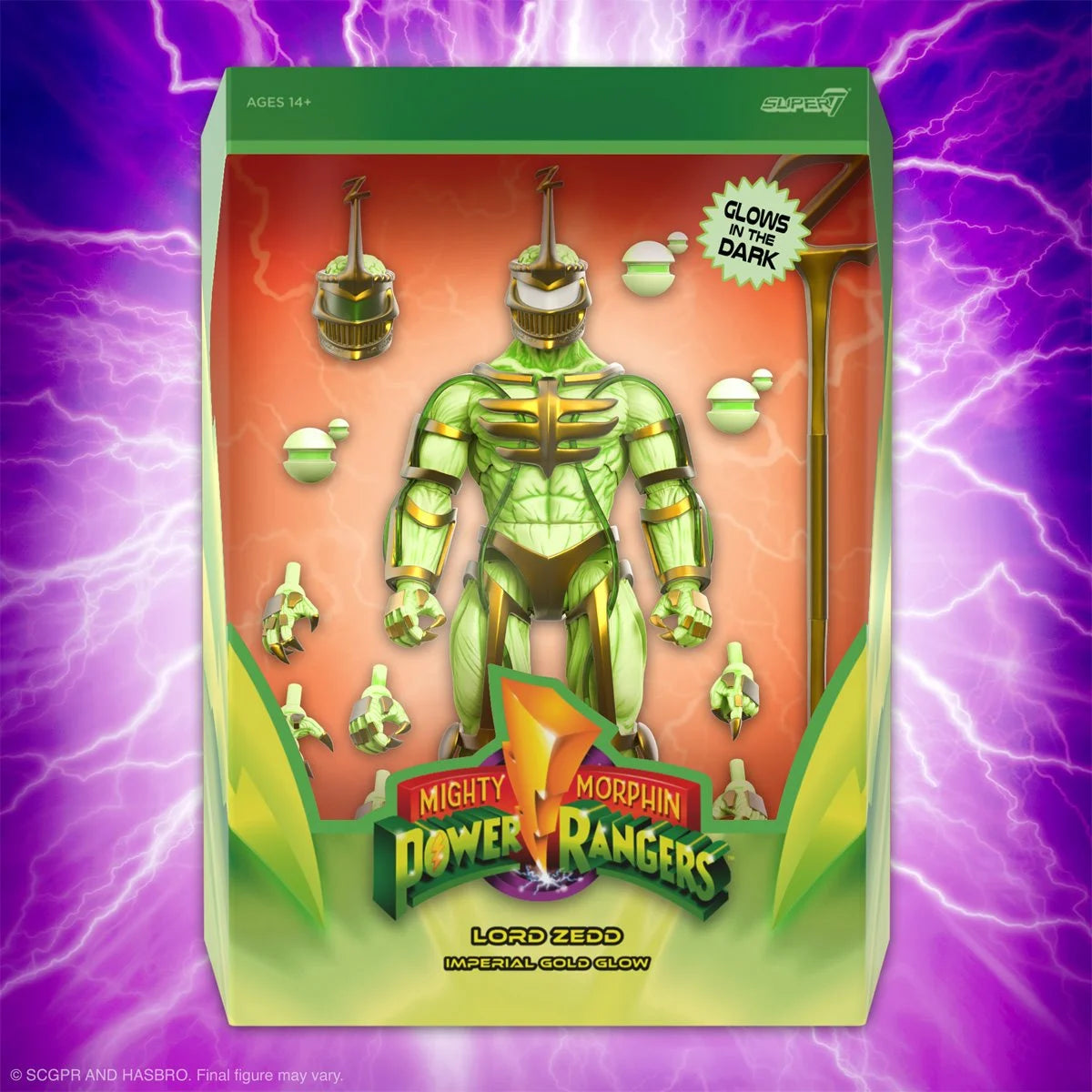 Lord Zedd (Imperial Gold Glow) Ultimates! - Power Ranger Mighty Morphin Super7 SDCC 2024