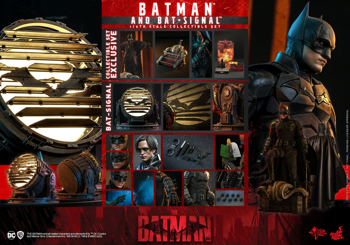 The Batman con Batiseñal 1/6 - The Batman Dc Hot Toys