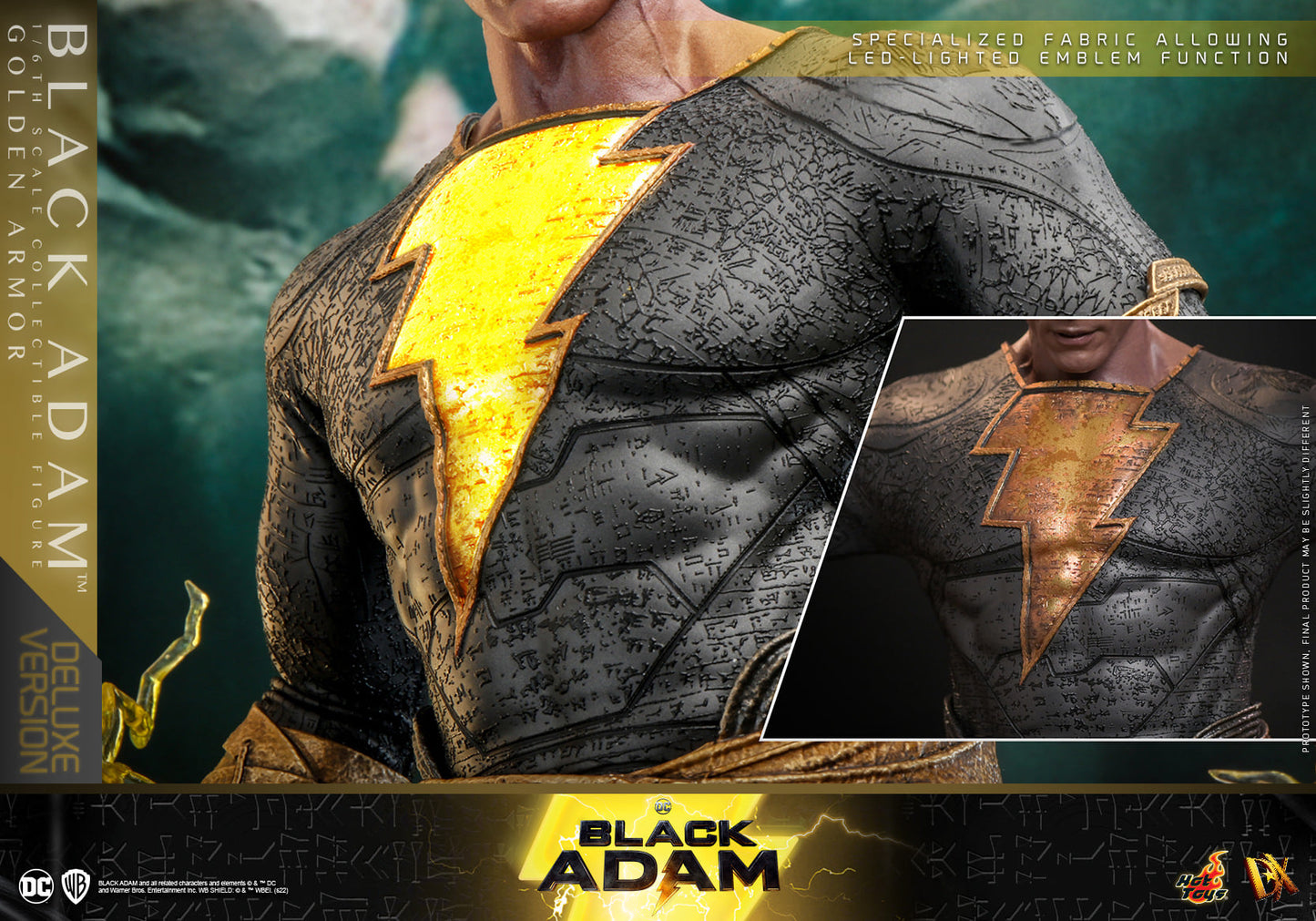 Black Adam Golden Armor (Dx Series) Deluxe Version 1/6 - Dc: Black Adam Hot Toys