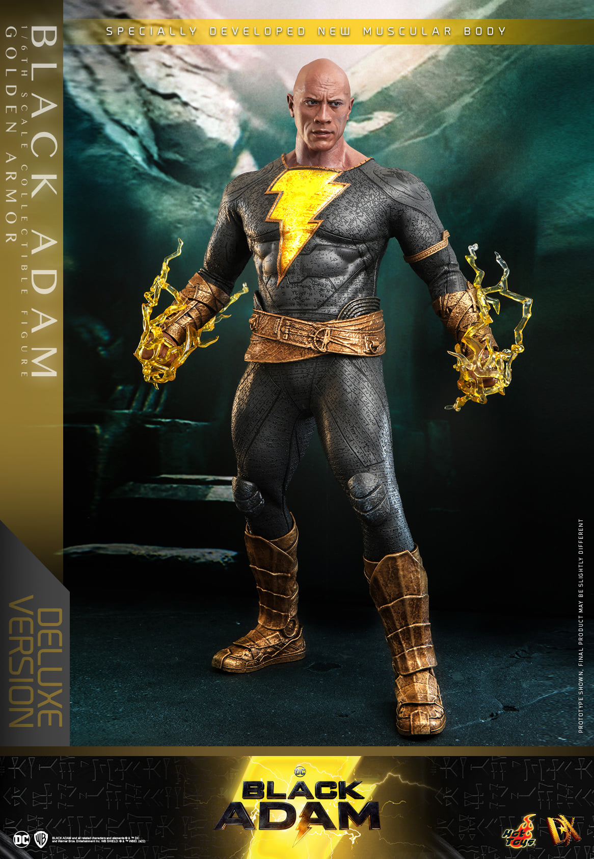 Black Adam Golden Armor (Dx Series) Deluxe Version 1/6 - Dc: Black Adam Hot Toys