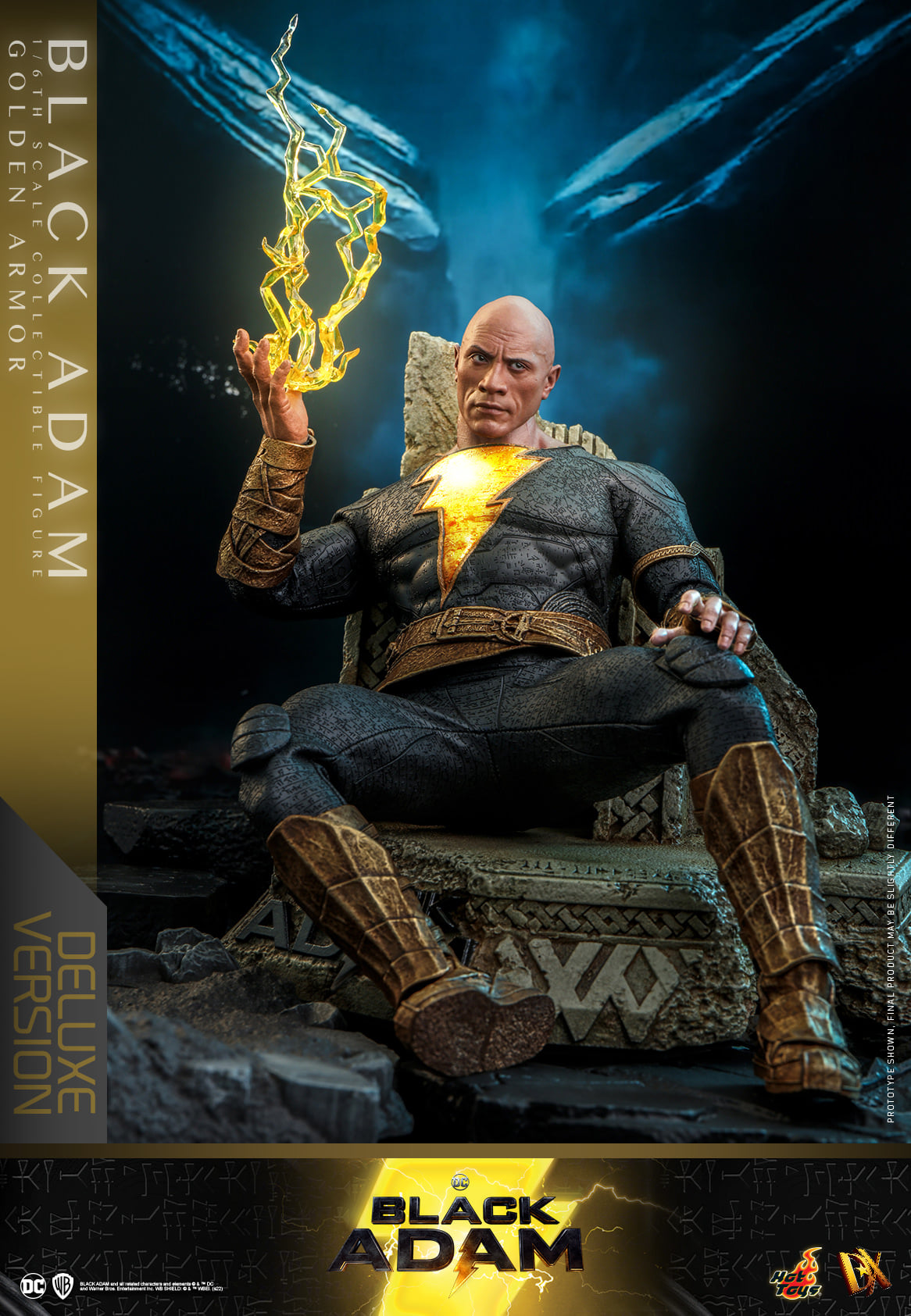 Black Adam Golden Armor (Dx Series) Deluxe Version 1/6 - Dc: Black Adam Hot Toys