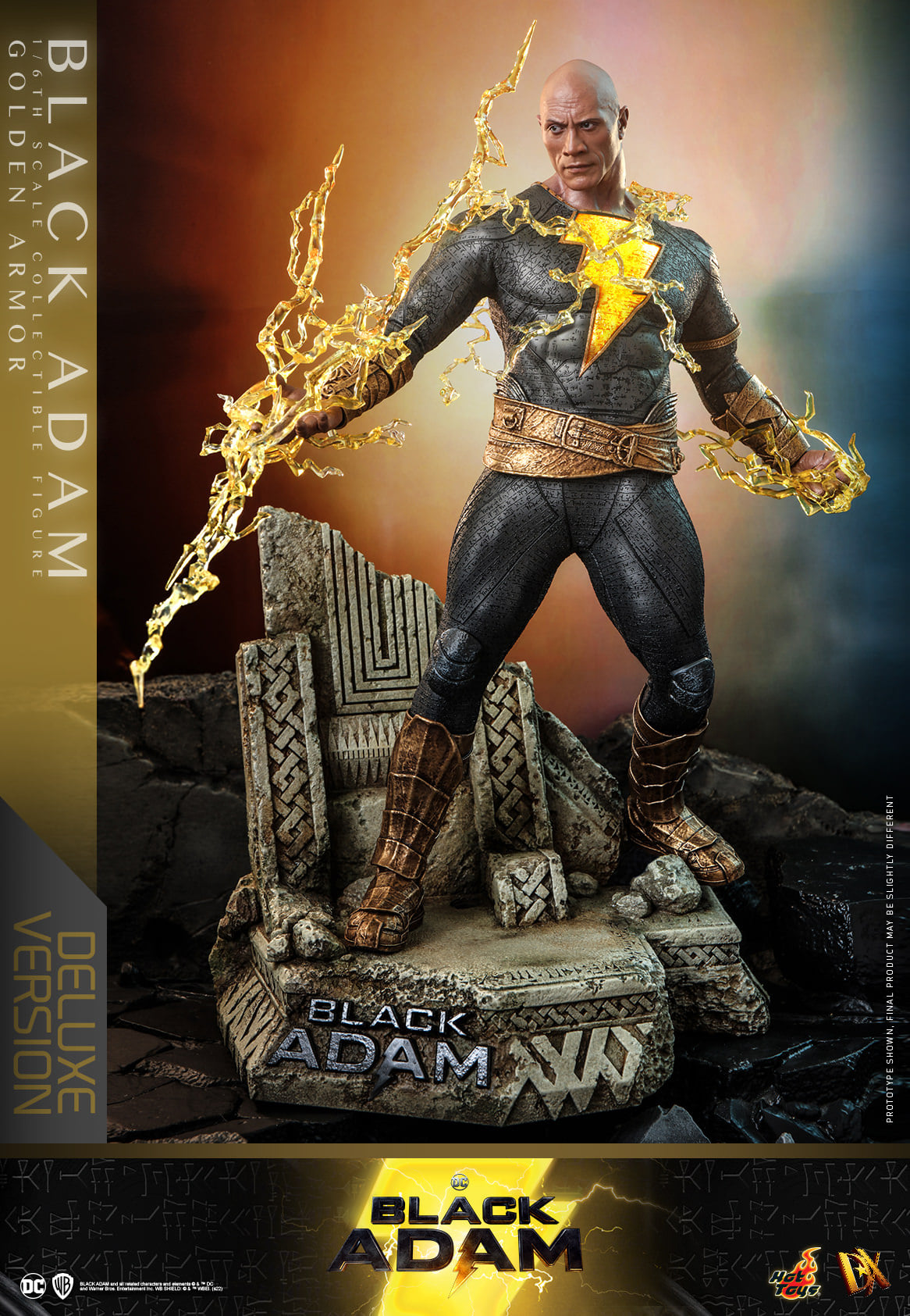 Black Adam Golden Armor (Dx Series) Deluxe Version 1/6 - Dc: Black Adam Hot Toys