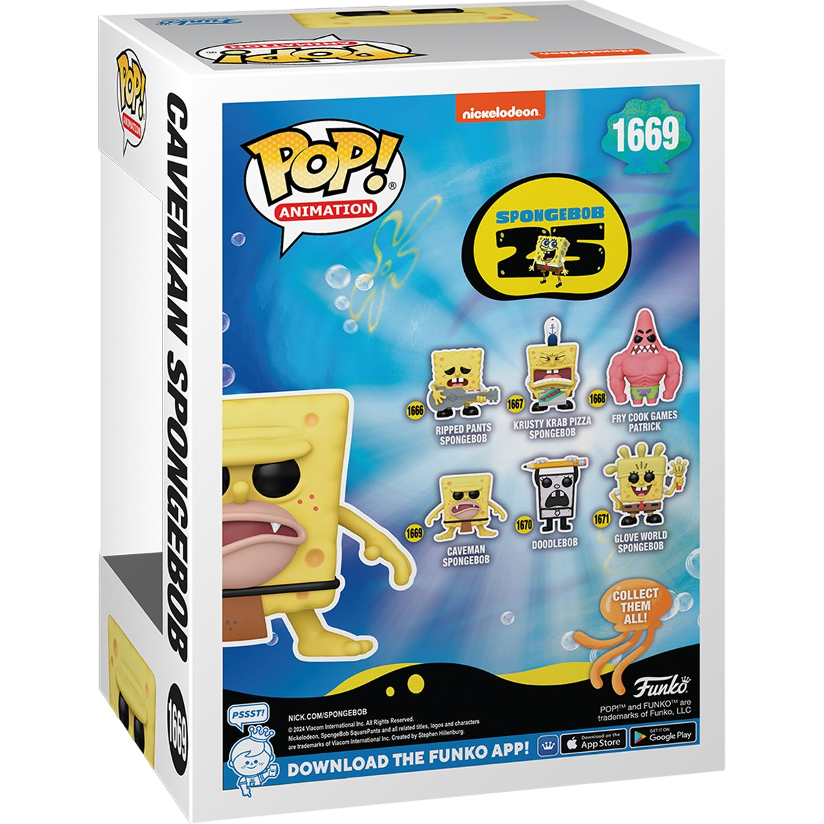 Caveman Sponge Bob 1669 - Bob Esponja 25th Aniversario Funko Pop!