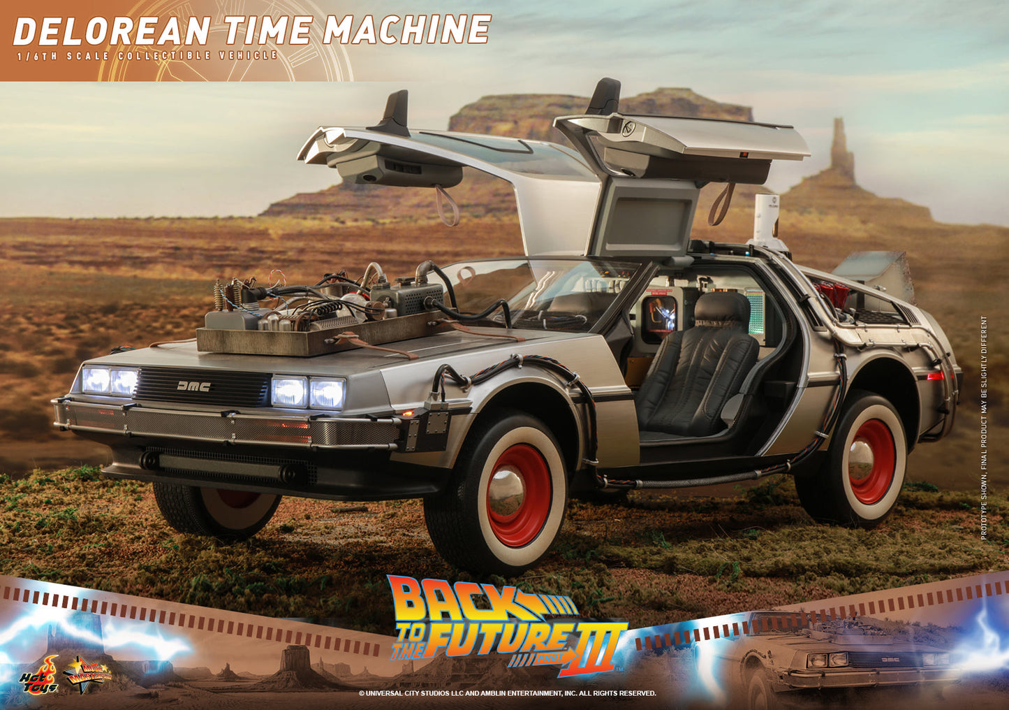 Delorean Time Machine 1/6 - Back to the Future III Hot Toys
