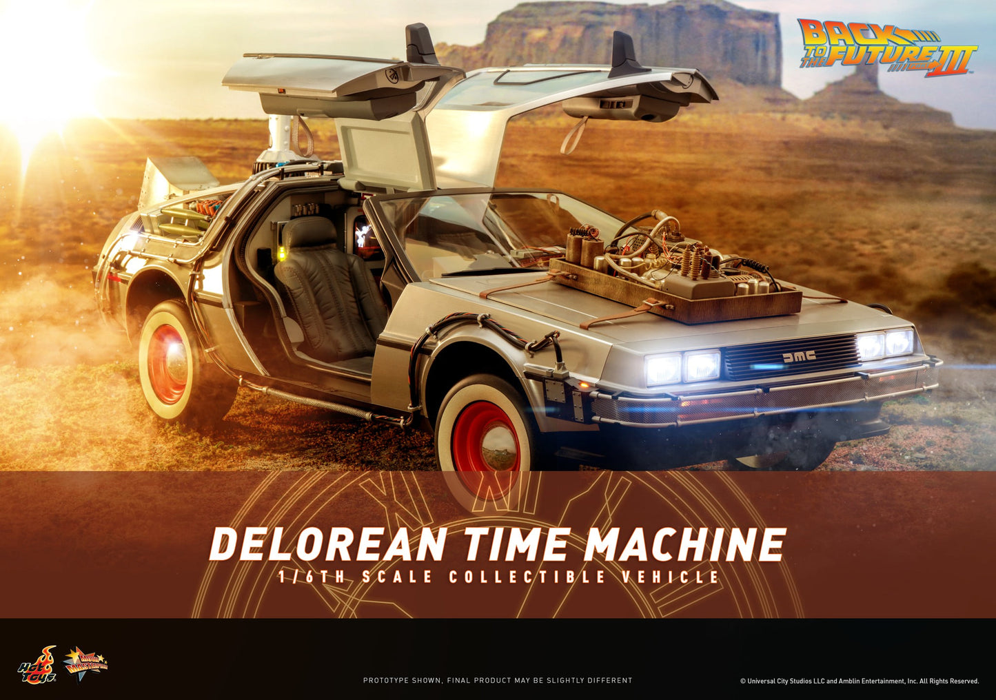 Delorean Time Machine 1/6 - Back to the Future III Hot Toys