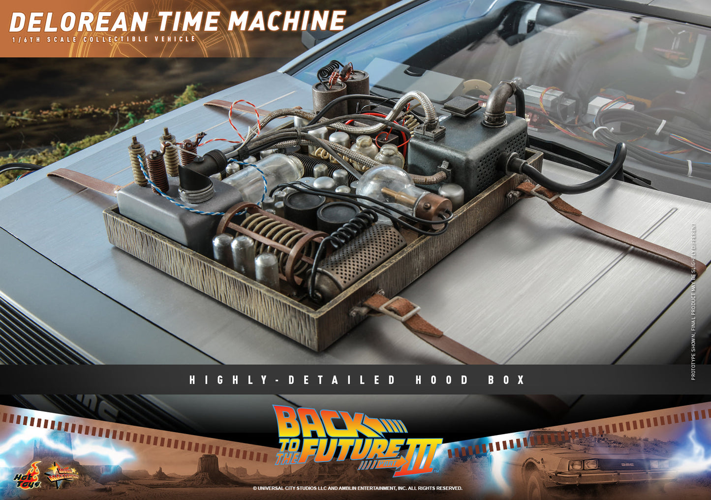 Delorean Time Machine 1/6 - Back to the Future III Hot Toys