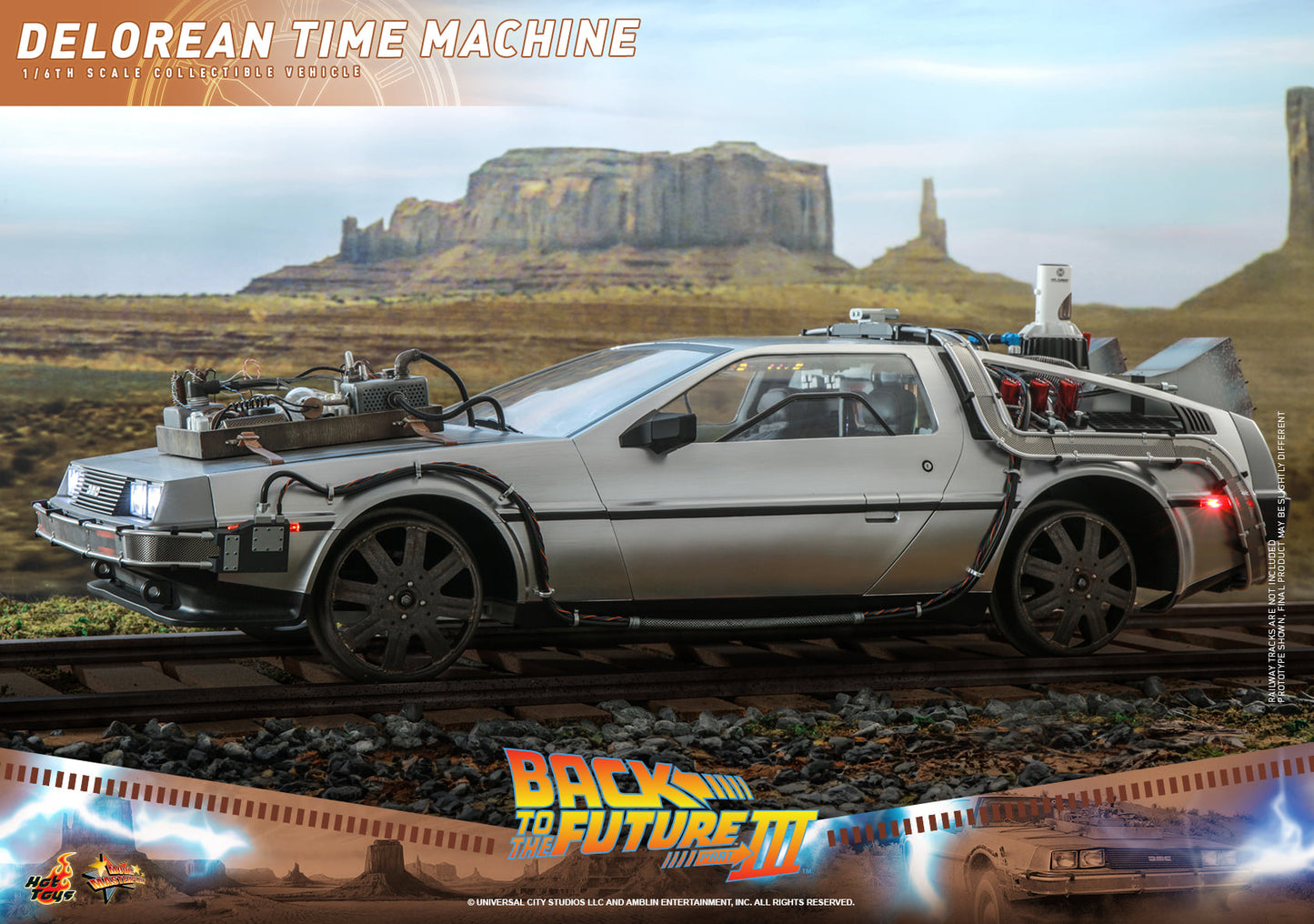 Delorean Time Machine 1/6 - Back to the Future III Hot Toys