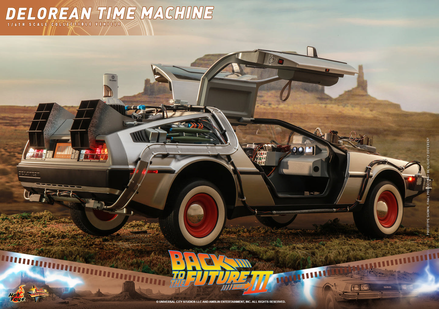 Delorean Time Machine 1/6 - Back to the Future III Hot Toys