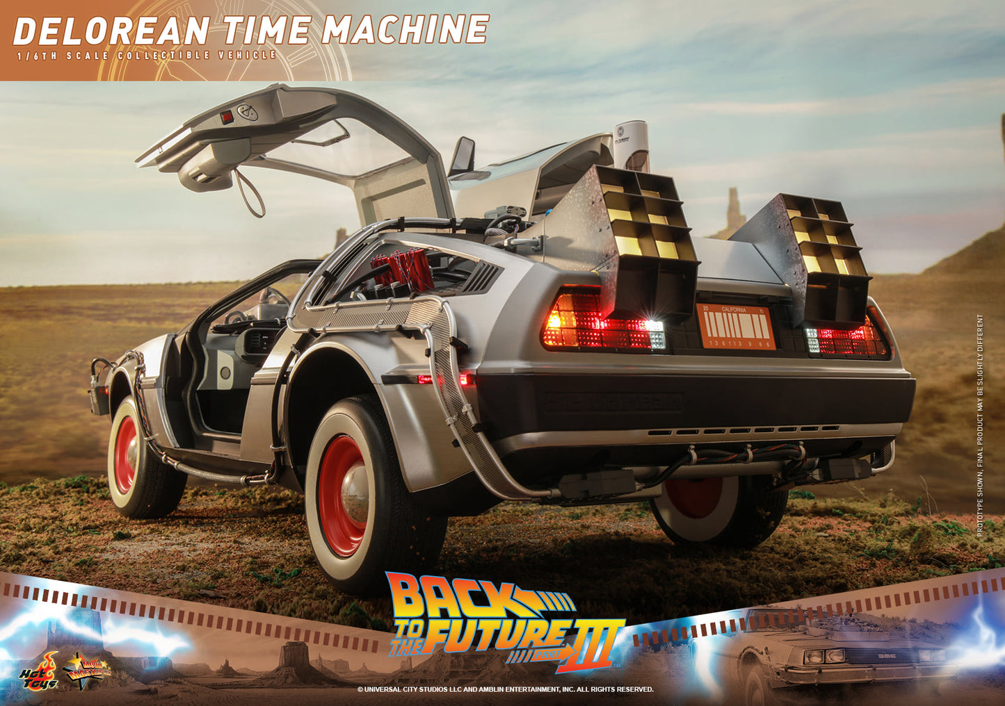 Delorean Time Machine 1/6 - Back to the Future III Hot Toys