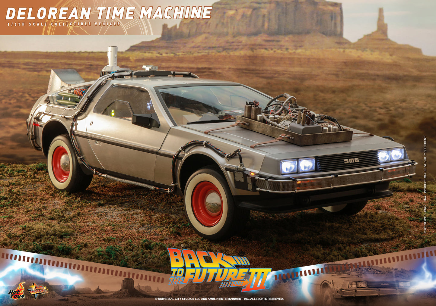 Delorean Time Machine 1/6 - Back to the Future III Hot Toys