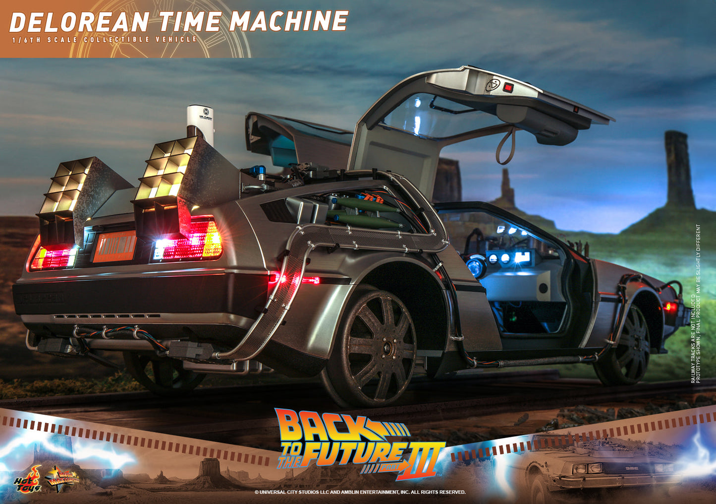 Delorean Time Machine 1/6 - Back to the Future III Hot Toys