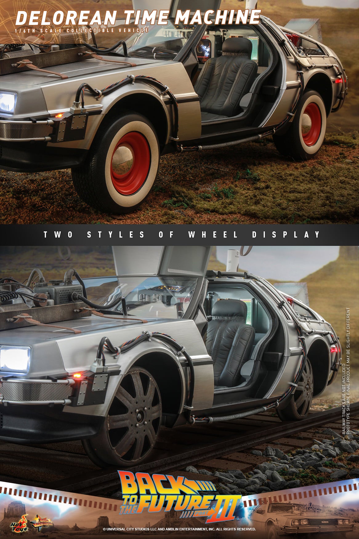 Delorean Time Machine 1/6 - Back to the Future III Hot Toys