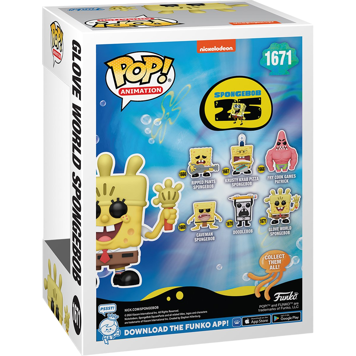 Glove World Sponge Bob 1671 - Bob Esponja 25th Aniversario Funko Pop!