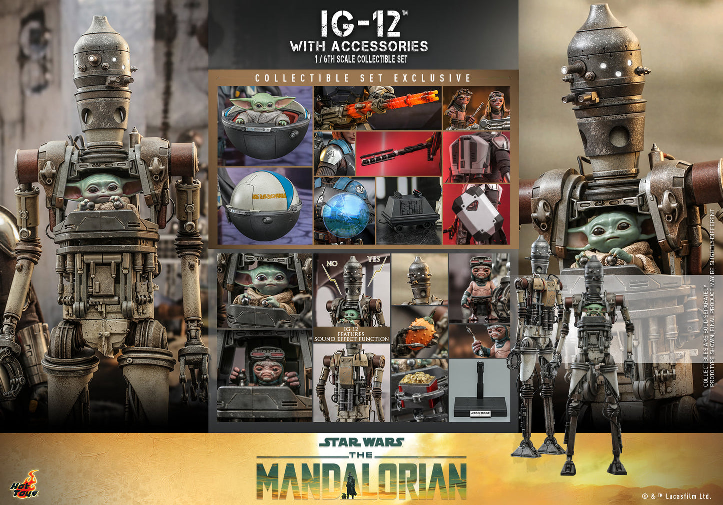 IG-12 (Accesory Set) Special Edition 1/6 - Star Wars: The Mandalorian Season 3 Hot Toys