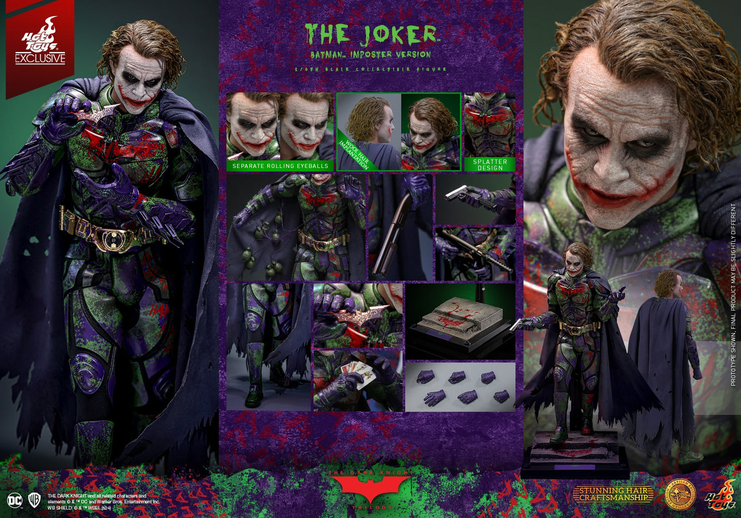 The Joker (Batman Imposter Version) Artisan Edition 1/6 - Batman: The Dark Knight Hot Toys