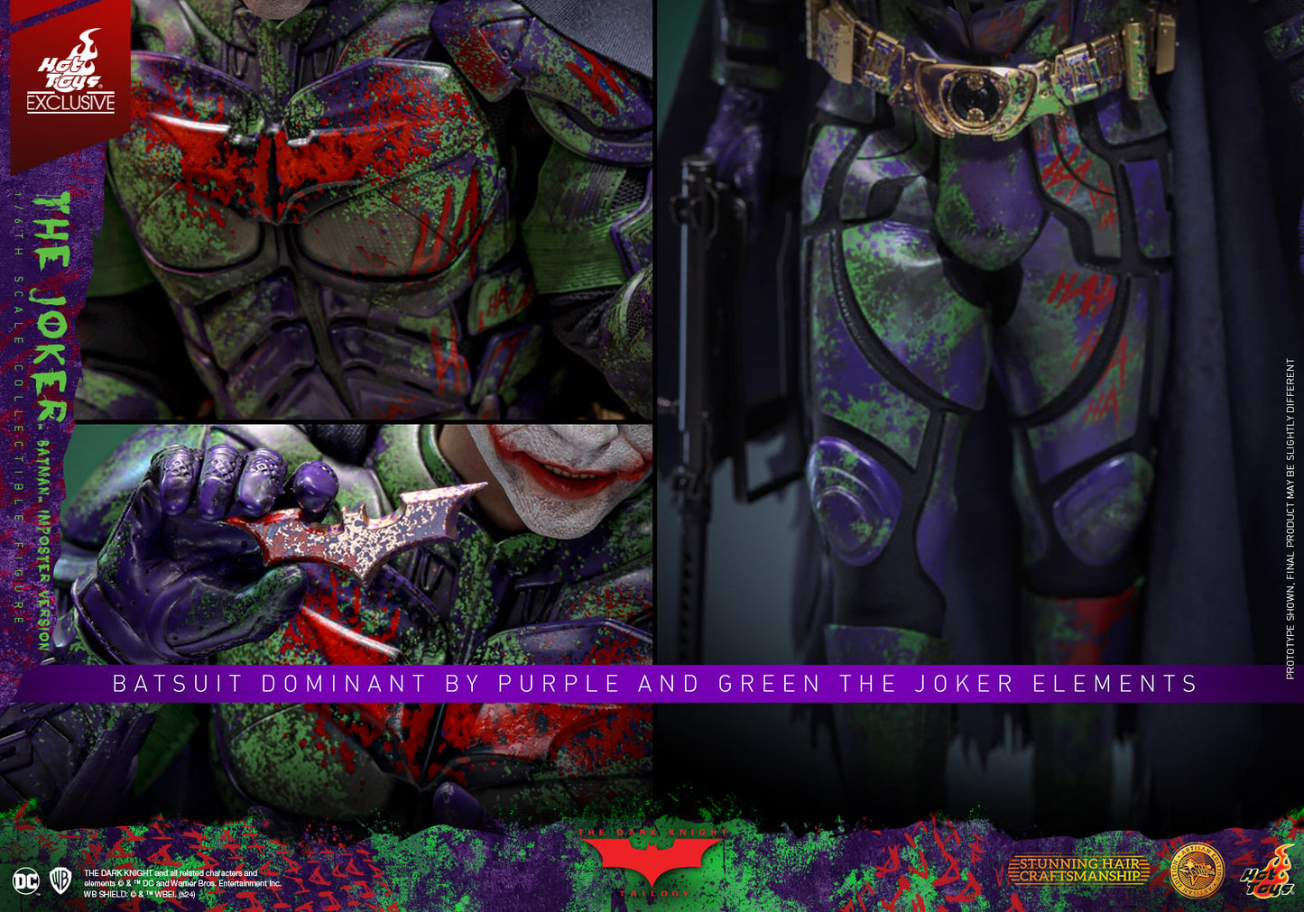 The Joker (Batman Imposter Version) Artisan Edition 1/6 - Batman: The Dark Knight Hot Toys