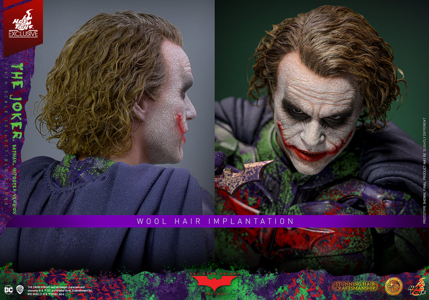 The Joker (Batman Imposter Version) Artisan Edition 1/6 - Batman: The Dark Knight Hot Toys