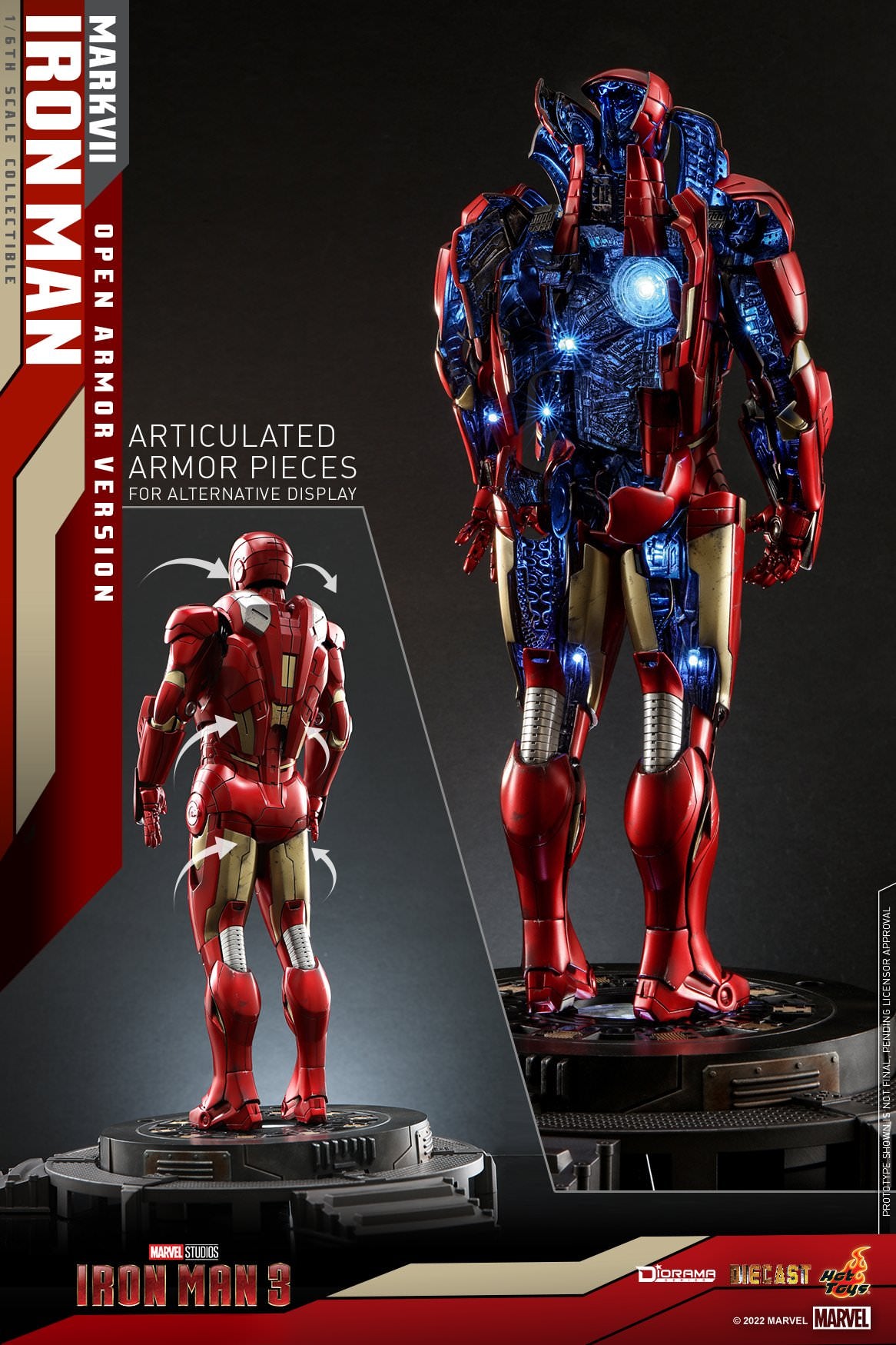 Iron Man Mark VII (Open Armor Version) 1/6 - Marvel: Iron Man Hot Toys