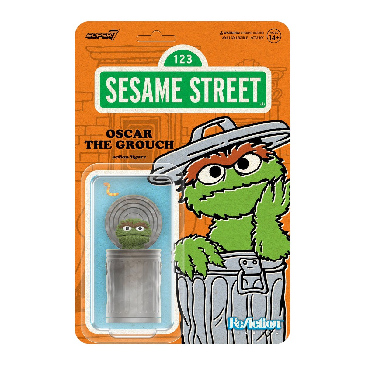 Oscar the Grouch - Plaza Sezamo ReAction Super7